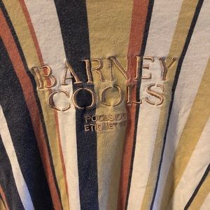 Barney cools strip shirt